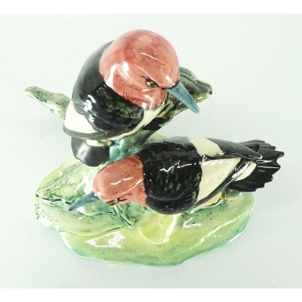 Stangl Pottery Birds Double Red Headed Woodpeckers / Pair Gloss Heads Vintage - Picture 7 of 11